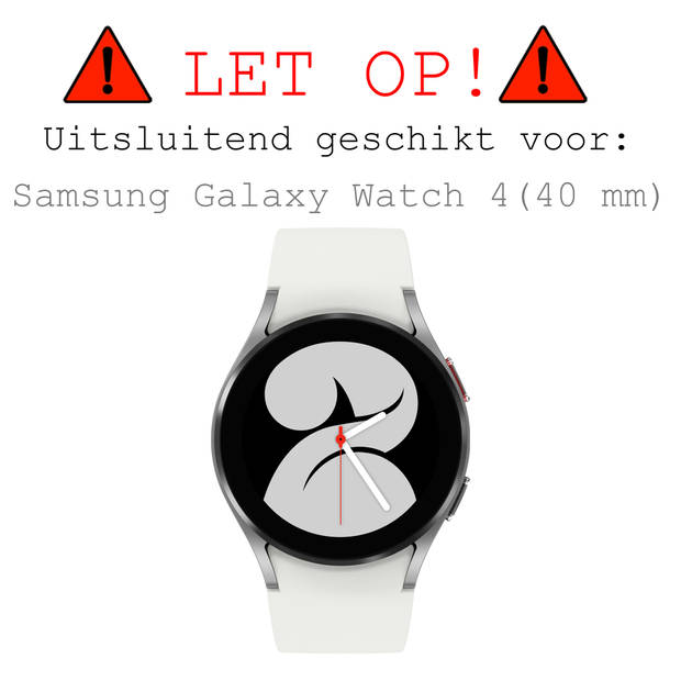 Basey Samsung Galaxy Watch 4 (40 mm) Screen Protector Tempered Glass -Transparant