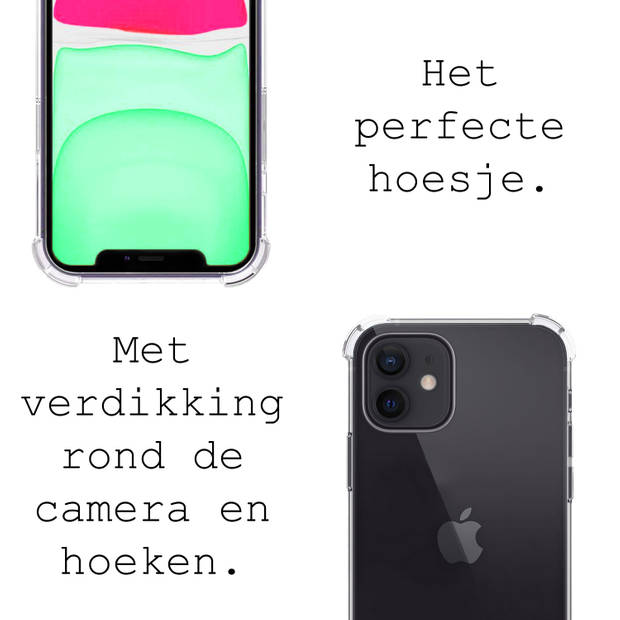 Basey iPhone 11 Hoesje Met Koord Hoes Siliconen Case -Transparant