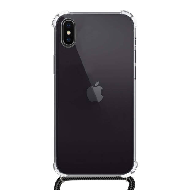 Basey iPhone X Hoesje Met Koord Hoes Siliconen Case -Transparant