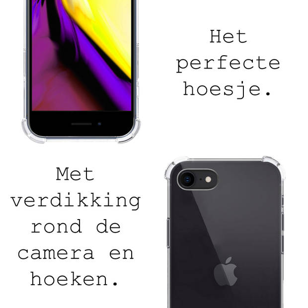 Basey iPhone 7 Hoesje Met Koord Hoes Siliconen Case -Transparant