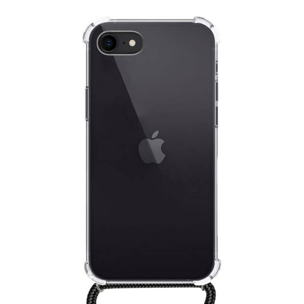 Basey iPhone 7 Hoesje Met Koord Hoes Siliconen Case -Transparant