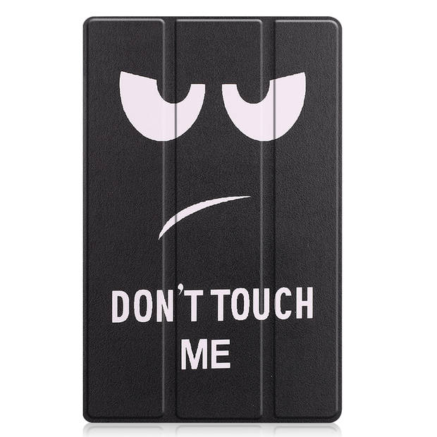 Basey Lenovo Tab M10 Plus (3e Gen) Hoesje Kunstleer Hoes Case Cover -Don't Touch Me
