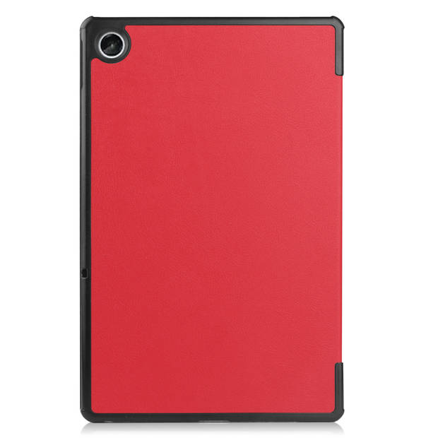 Basey Lenovo Tab M10 Plus (3e Gen) Hoesje Kunstleer Hoes Case Cover -Rood