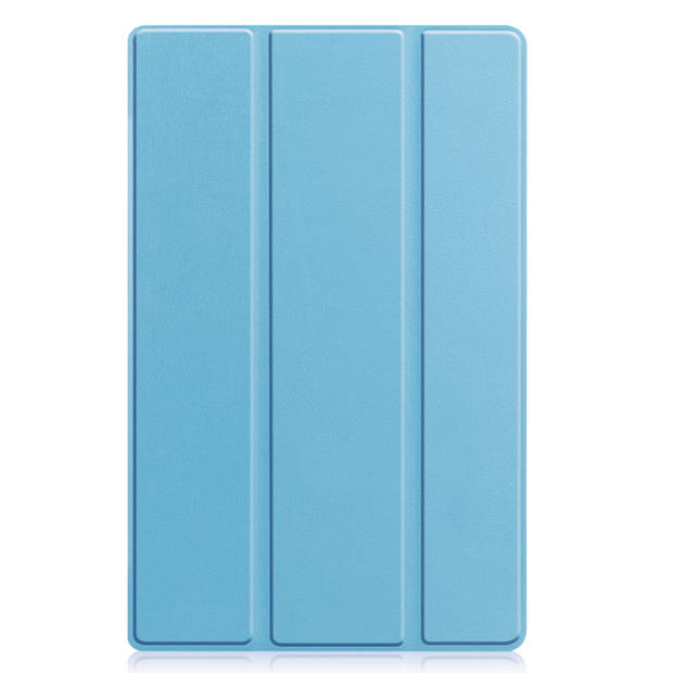 Basey Lenovo Tab M10 Plus (3e Gen) Hoesje Kunstleer Hoes Case Cover -Lichtblauw
