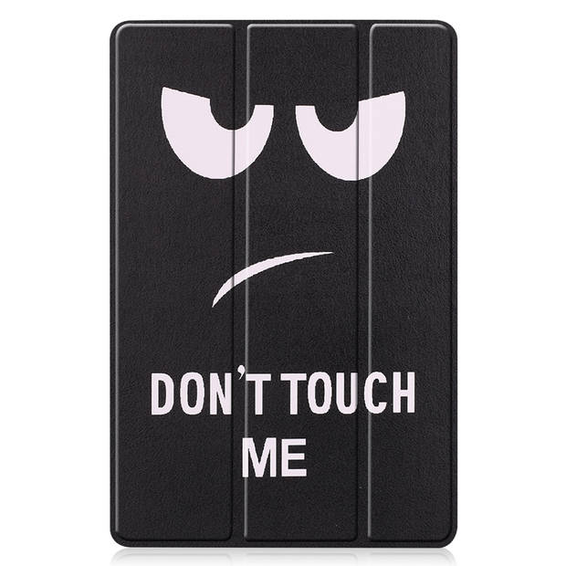 Basey Samsung Galaxy Tab S8 Plus Hoesje Kunstleer Hoes Case Cover -Don't Touch Me