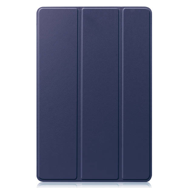 Basey Samsung Galaxy Tab S8 Hoesje Kunstleer Hoes Case Cover -Donkerblauw
