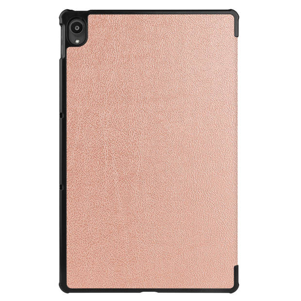 Basey Lenovo Tab P11 Plus Hoesje Kunstleer Hoes Case Cover -Rose goud