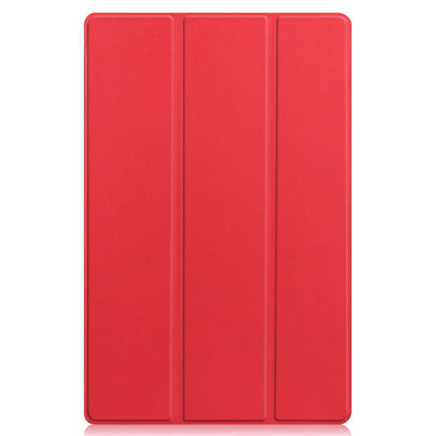 Basey Lenovo Tab P11 Plus Hoesje Kunstleer Hoes Case Cover -Rood