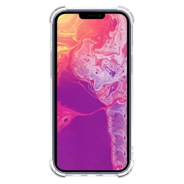 Basey iPhone 13 Pro Hoesje Siliconen Hoes Case Cover met Pasjeshouder - Transparant