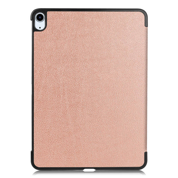 Basey iPad Air 5 (2022) Hoesje Kunstleer Hoes Case Cover -Rose goud
