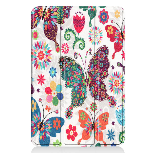 Basey iPad Air 2022 (5e generatie) Hoesje Kunstleer Hoes Case Cover -Vlinders