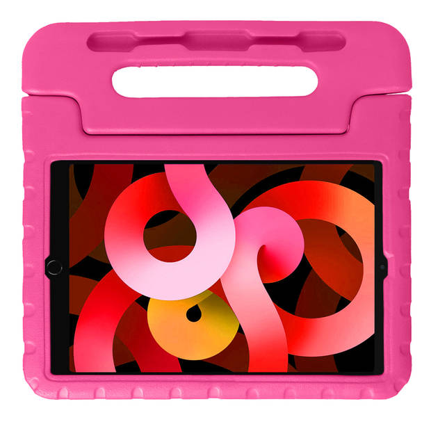 Basey iPad Air 5 (2022) Kinderhoesje Foam Case Hoesje Cover Hoes -Roze