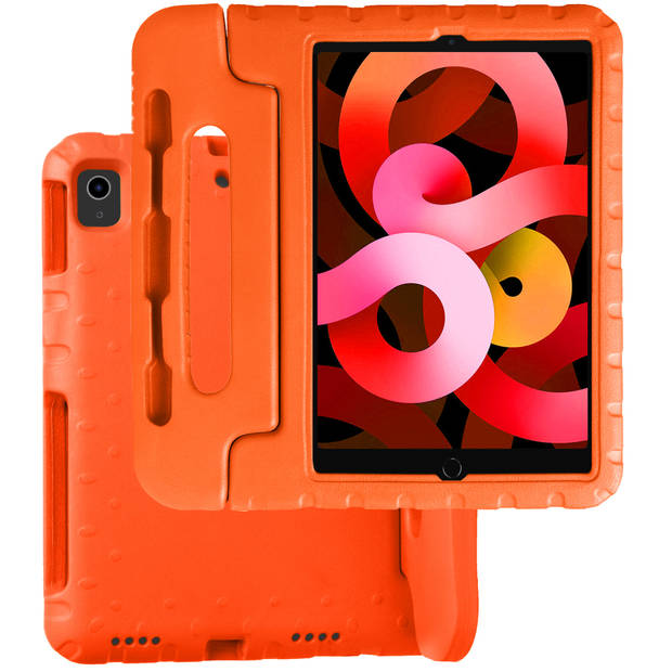Basey iPad Air 5 (2022) Kinderhoesje Foam Case Hoesje Cover Hoes -Oranje