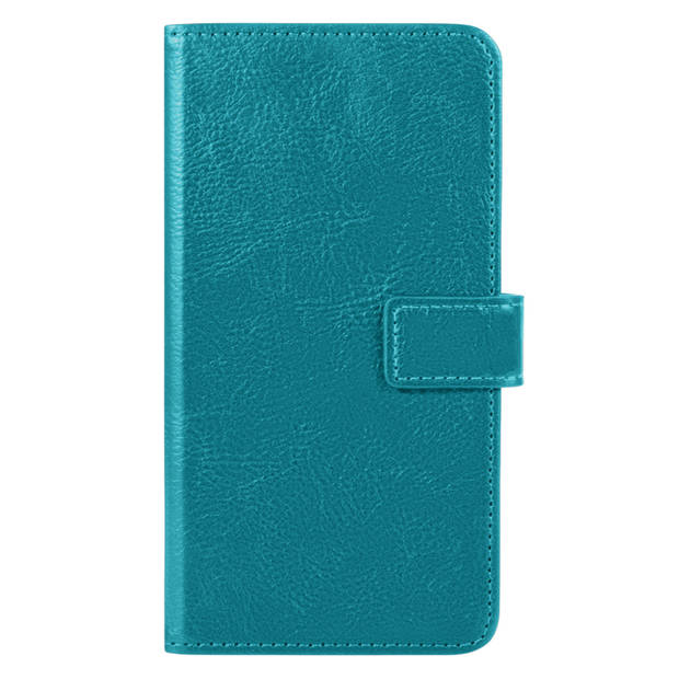 Basey Samsung Galaxy S22 Ultra Hoesje Book Case Kunstleer Cover Hoes - Turquoise