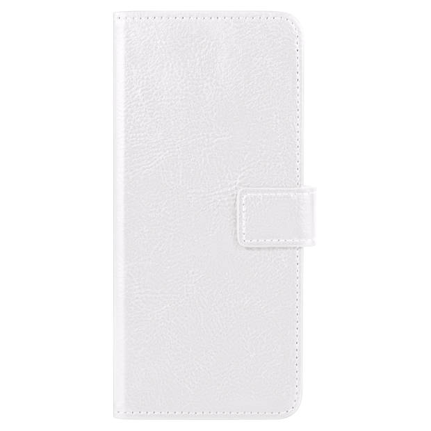 Basey Samsung Galaxy S22 Plus Hoesje Book Case Kunstleer Cover Hoes - Wit