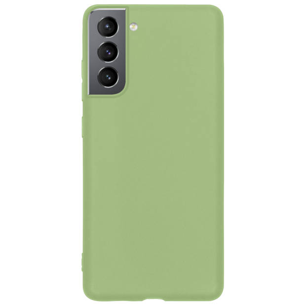 Basey Samsung Galaxy S22 Plus Hoesje Siliconen Hoes Case Cover - Groen