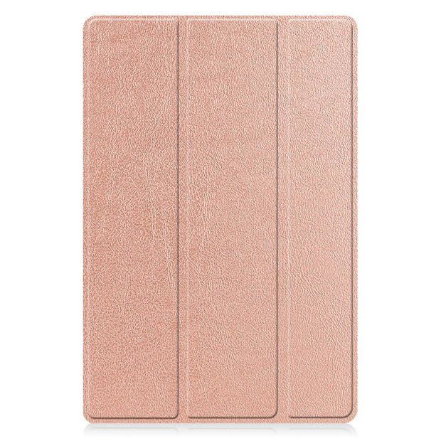 Basey Samsung Galaxy Tab A8 Hoesje Kunstleer Hoes Case Cover -Rose goud