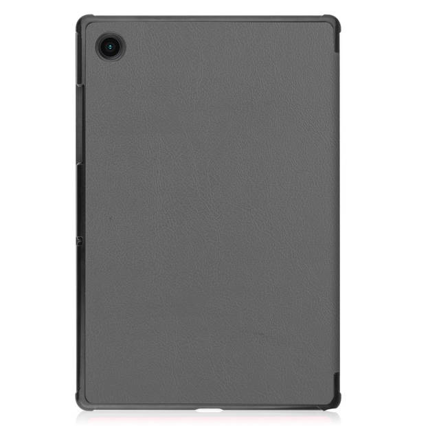 Basey Samsung Galaxy Tab A8 Hoesje Kunstleer Hoes Case Cover -Grijs