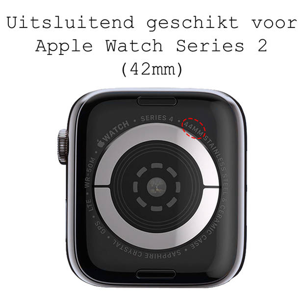 Basey Apple Watch 2 (42 mm) Hoesje Siliconen Hoes Case Cover -Transparant