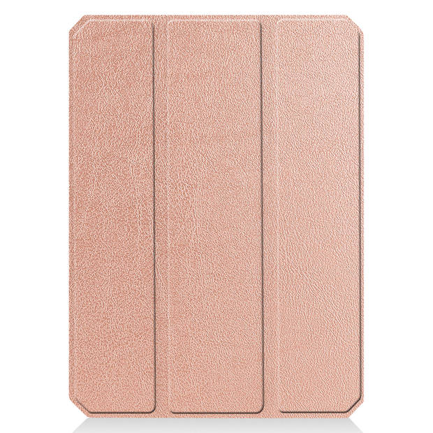 Basey iPad Mini 6 Hoesje Kunstleer Hoes Case Cover -Rose goud