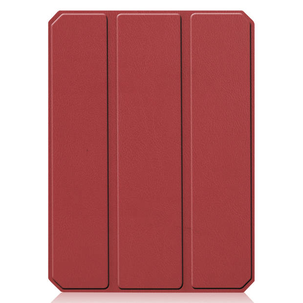 Basey iPad Mini 6 Hoesje Kunstleer Hoes Case Cover -Donkerrood