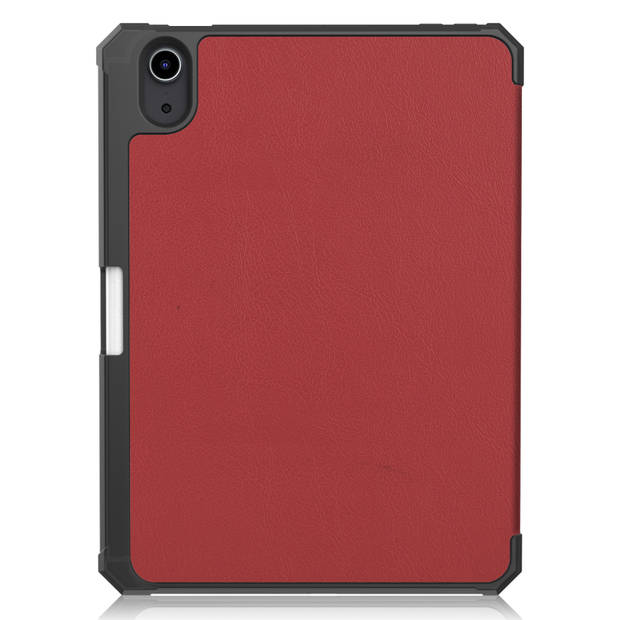 Basey iPad Mini 6 Hoesje Kunstleer Hoes Case Cover -Donkerrood