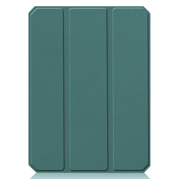 Basey iPad Mini 6 Hoesje Kunstleer Hoes Case Cover -Donkergroen