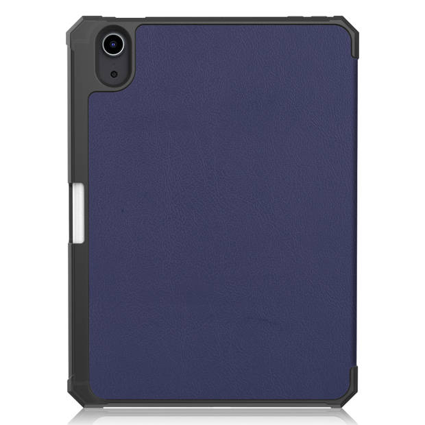 Basey iPad Mini 6 Hoesje Kunstleer Hoes Case Cover -Donkerblauw