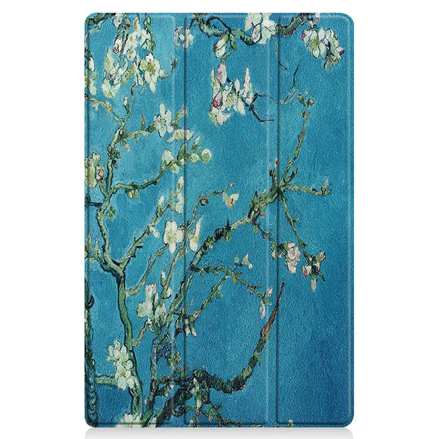 Basey Lenovo Tab P11 Hoesje Kunstleer Hoes Case Cover -Bloesem