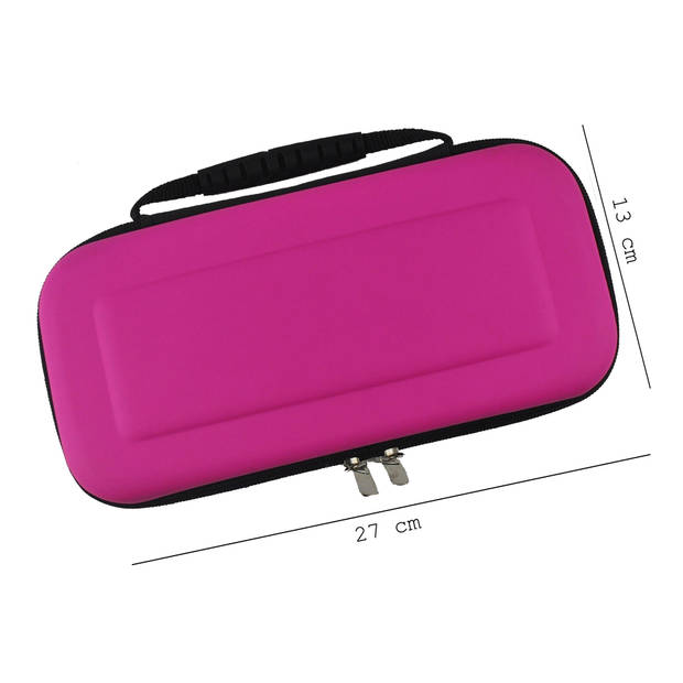 Basey Hoes voor Nintendo Switch OLED Case Hoes Hard Cover - Carry Case Voor Nintendo Switch OLED - Roze