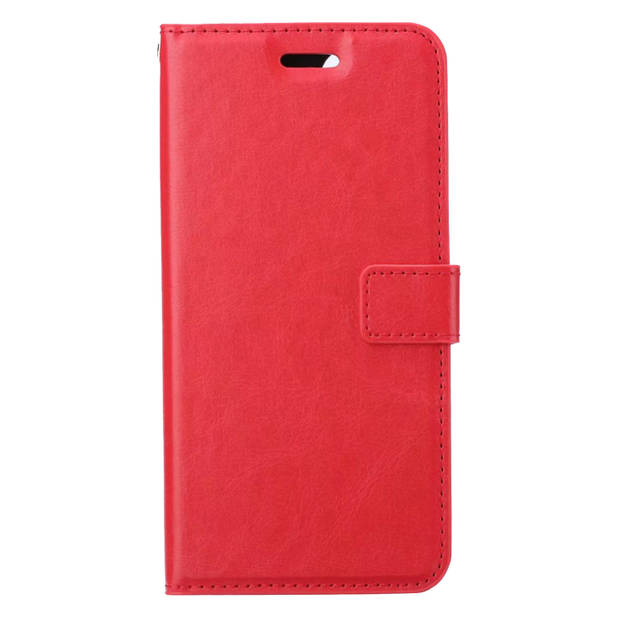 Basey iPhone 13 Hoesje Bookcase Kunstleer - iPhone 13 Hoes Flip Case Book Cover - Rood