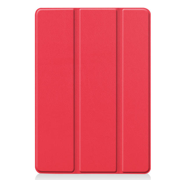 Basey iPad 10.2 2021 Hoes Book Case Hoesje - iPad 10.2 2021 Hoesje Hard Cover Case Hoes - Rood