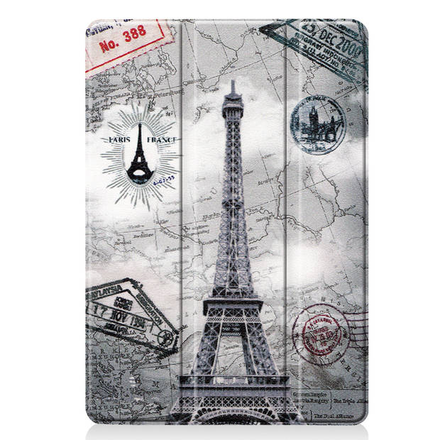 Basey iPad 10.2 2021 Hoes Book Case Hoesje - iPad 10.2 2021 Hoesje Hard Cover Case Hoes - Eiffeltoren