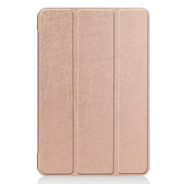 Basey iPad Mini 6 Hoesje Kunstleer Hoes Case Cover -Rose goud