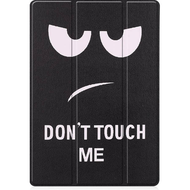 Basey Samsung Galaxy Tab S7 FE Hoesje Kunstleer Hoes Case Cover -Don't Touch Me