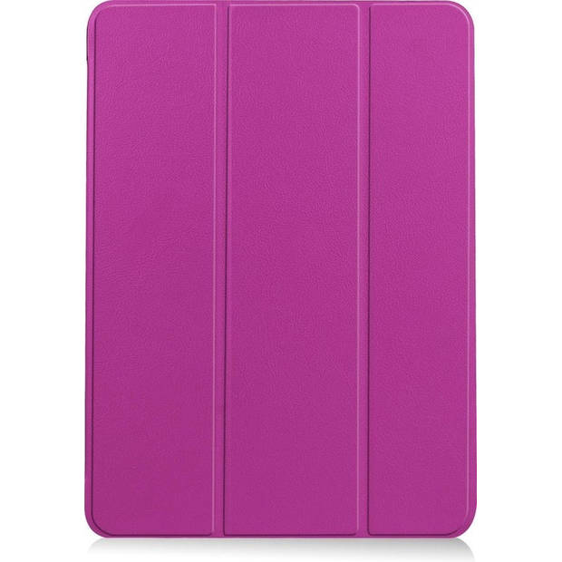 Basey iPad Air 4 2020 Hoesje Kunstleer Hoes Case Cover -Paars