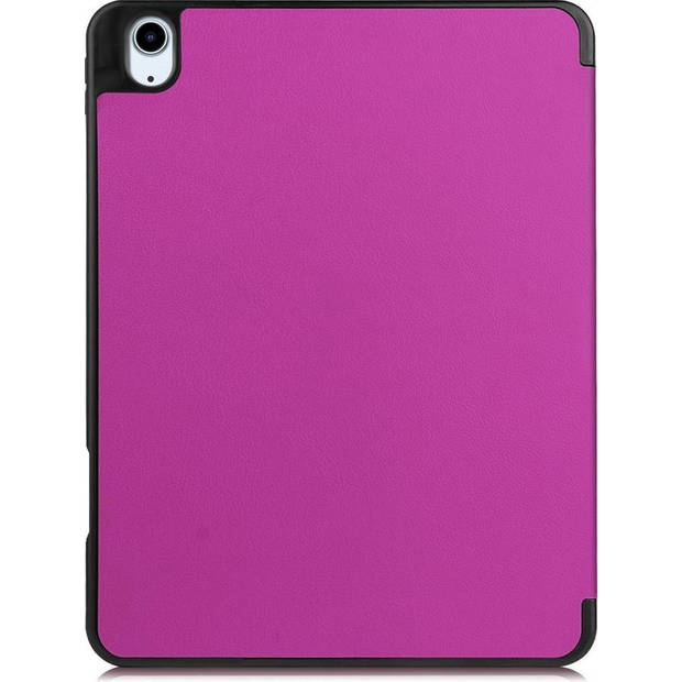 Basey iPad Air 4 2020 Hoesje Kunstleer Hoes Case Cover -Paars