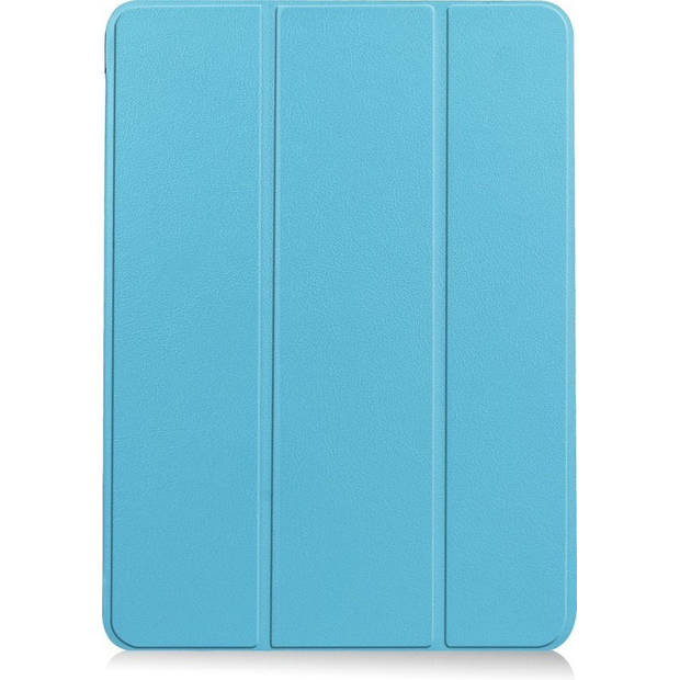 Basey iPad Air 4 2020 Hoesje Kunstleer Hoes Case Cover -Lichtblauw