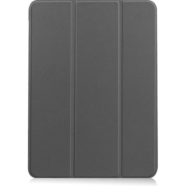Basey iPad Air 4 2020 Hoesje Kunstleer Hoes Case Cover -Grijs
