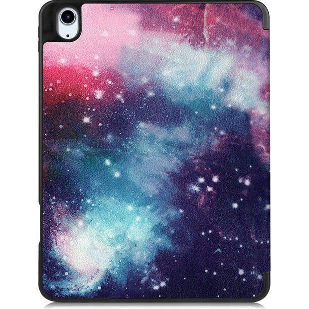 Basey iPad Air 4 2020 Hoesje Kunstleer Hoes Case Cover -Galaxy