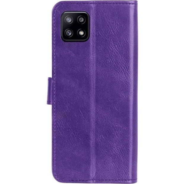 Basey Samsung Galaxy A52 Hoesje Book Case Kunstleer Cover Hoes - Paars