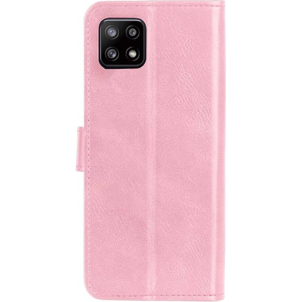 Basey Samsung Galaxy A52 Hoesje Book Case Kunstleer Cover Hoes - Lichtroze