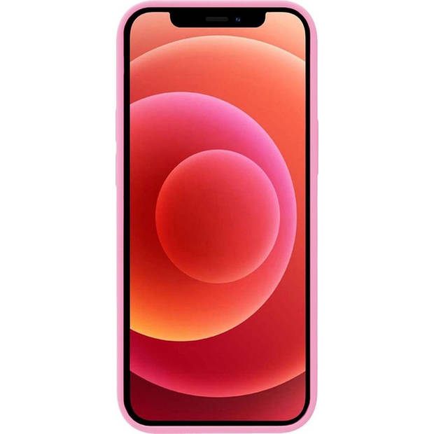 Basey iPhone Xs Max Hoesje Siliconen Hoes Case Cover -Lichtroze