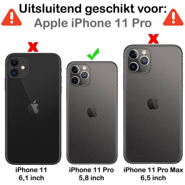 Basey iPhone 11 Pro Hoesje Siliconen Case Back Cover - iPhone 11 Pro Hoes Cover Silicone - Geel - 2x