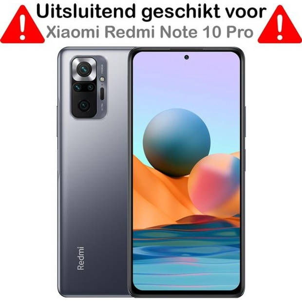 Basey Xiaomi Redmi Note 10 Pro Hoesje Siliconen Shock Proof Hoes Case Cover - Transparant