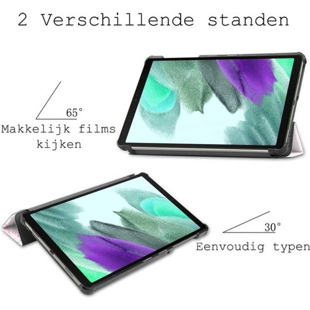 Basey Samsung Galaxy Tab A7 Lite Hoesje Kunstleer Hoes Case Cover -Elfje