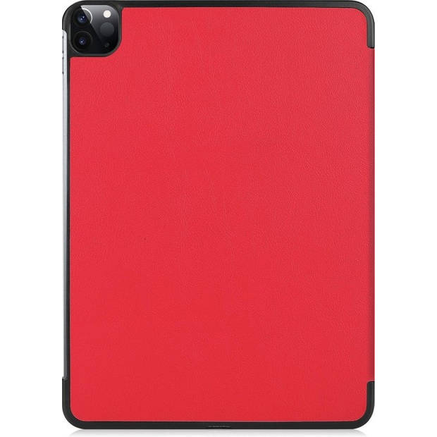 Basey iPad Pro 2021 (12.9 inch) Hoes Case Hoesje Hardcover Book Cover - Rood