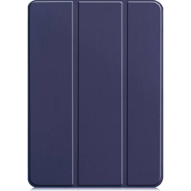 Basey iPad Pro 2021 (12.9 inch) Hoes Case Hoesje Hardcover Book Cover - Donker Blauw