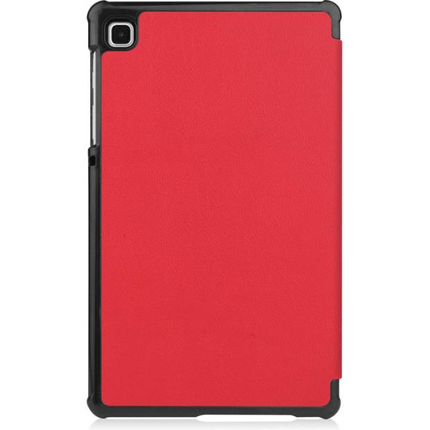Basey Samsung Galaxy Tab A7 Lite Hoesje Kunstleer Hoes Case Cover -Rood