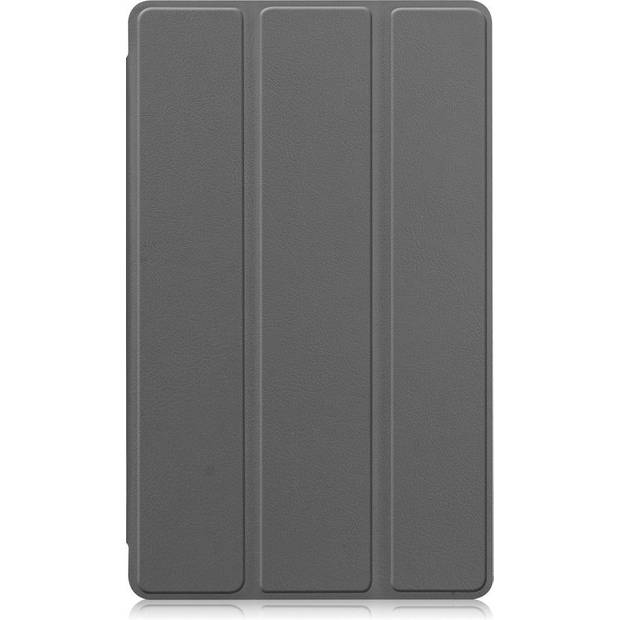 Basey Samsung Galaxy Tab A7 Lite Hoesje Kunstleer Hoes Case Cover -Grijs